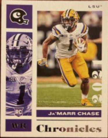 Ja'Marr Chase #5 Football Cards 2021 Panini Chronicles Draft Picks