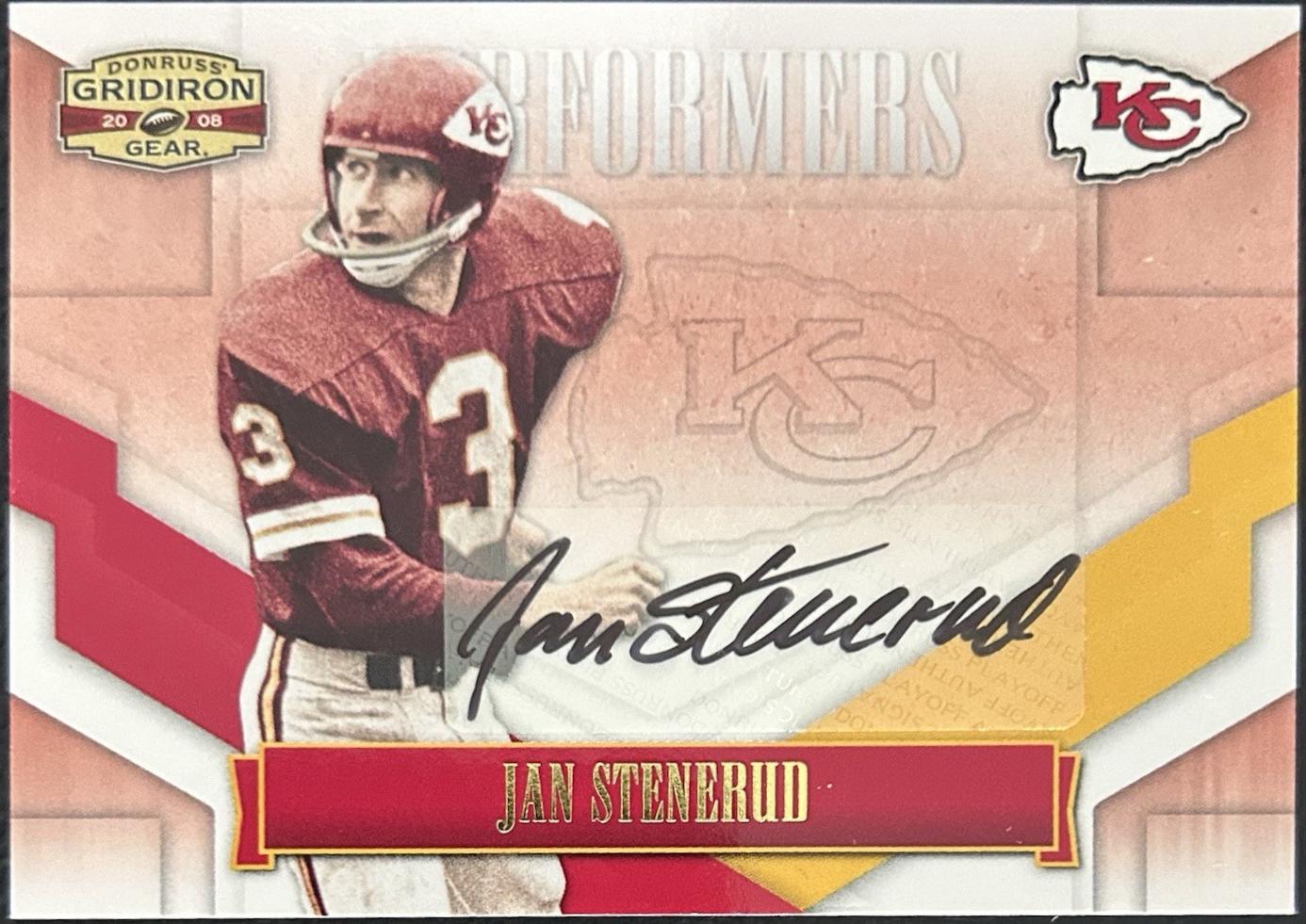 Jan Stenerud #P-22 2008 Panini Donruss Gridiron Gear Performers Football