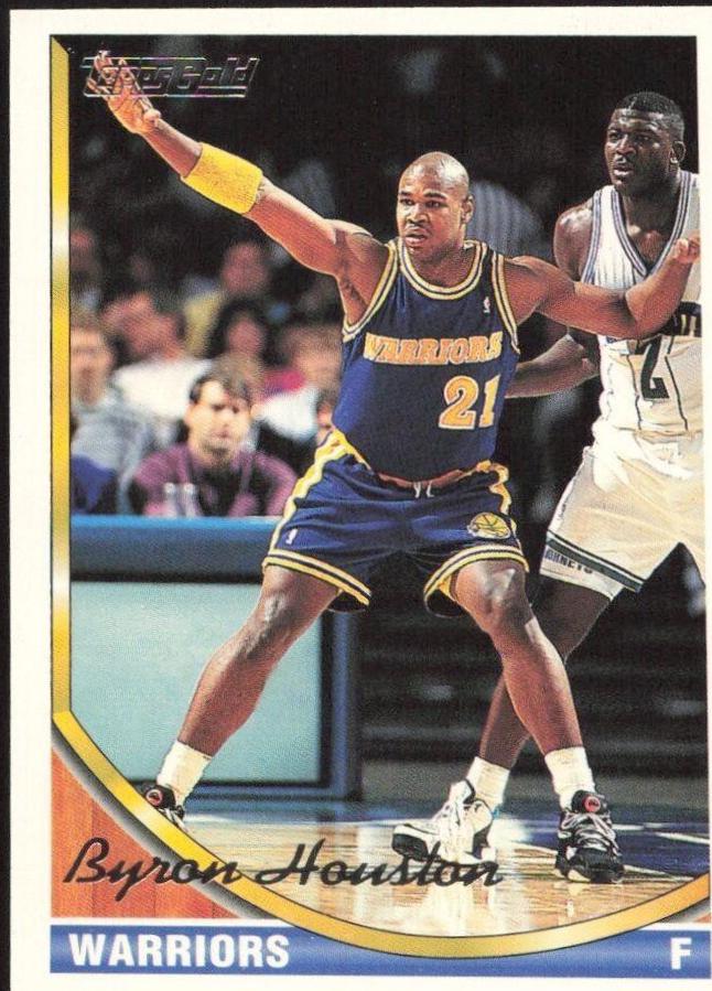 Byron Houston #43 Basketball Cards 1993 Topps Gold