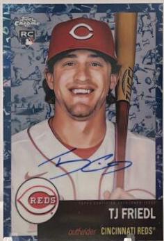 TJ Friedl [Toile Cream Blue Refractor] #CPA-TF