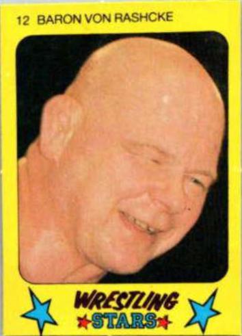 Baron Von Raschke #12 Wrestling Cards 1986 Monty Gum Wrestling Stars