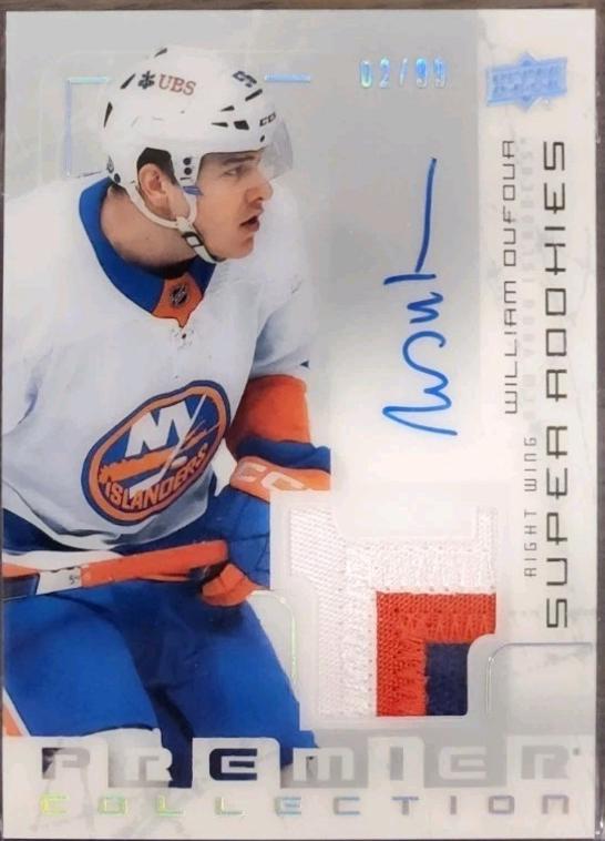 William Dufour #SRR-WD Hockey Cards 2023 Upper Deck Premier Rookie Patch Auto