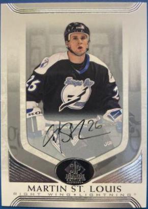 Martin St. Louis #55 Hockey Cards 2020 SP Signature Edition Legends