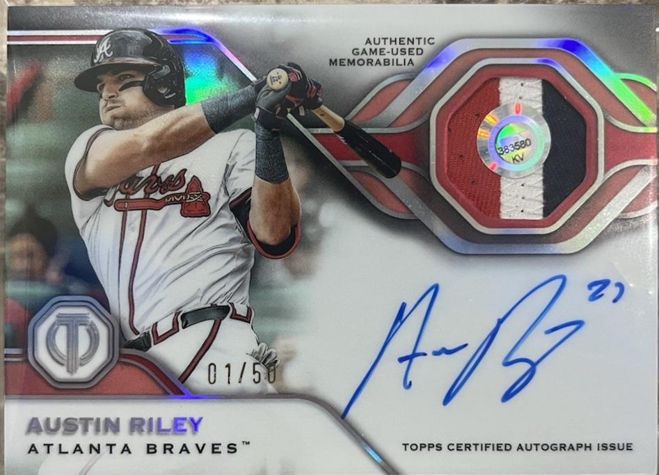 Austin Riley #APA-AR 2026 Topps Tribute Autograph Patch Baseball