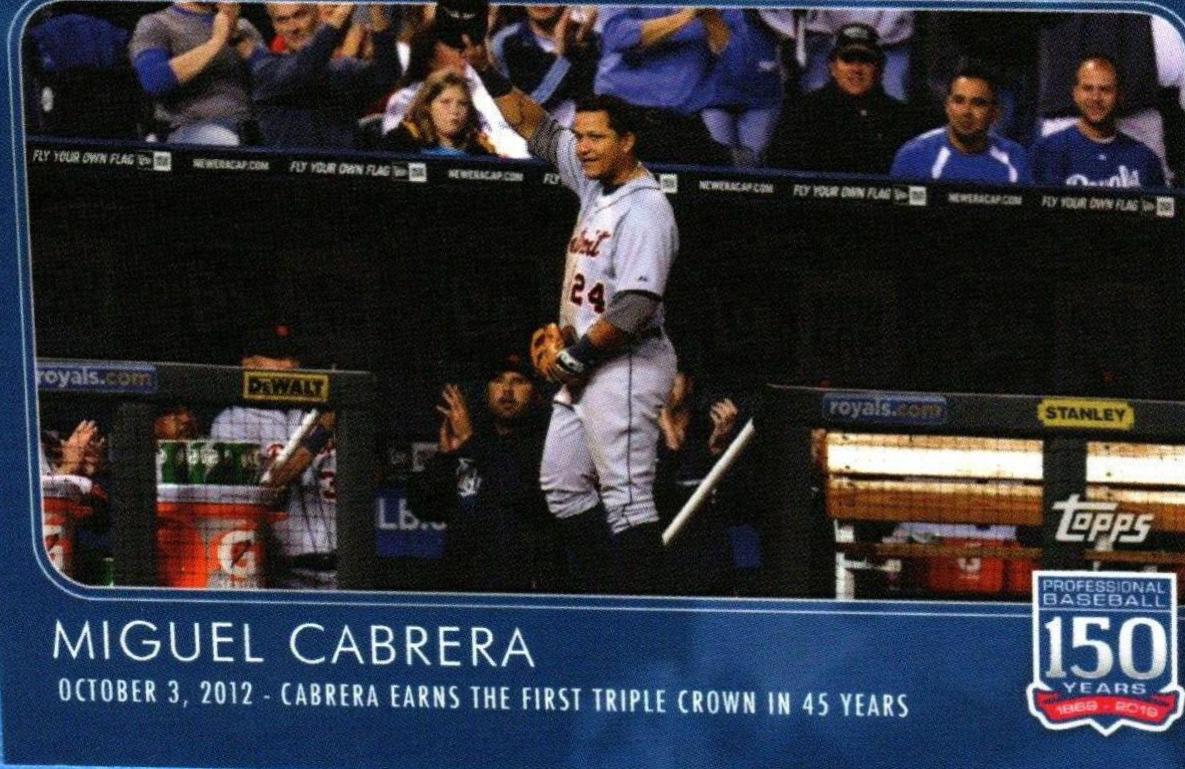 Miguel Cabrera #26 Baseball Cards 2019 Topps 150 Years of Baseball