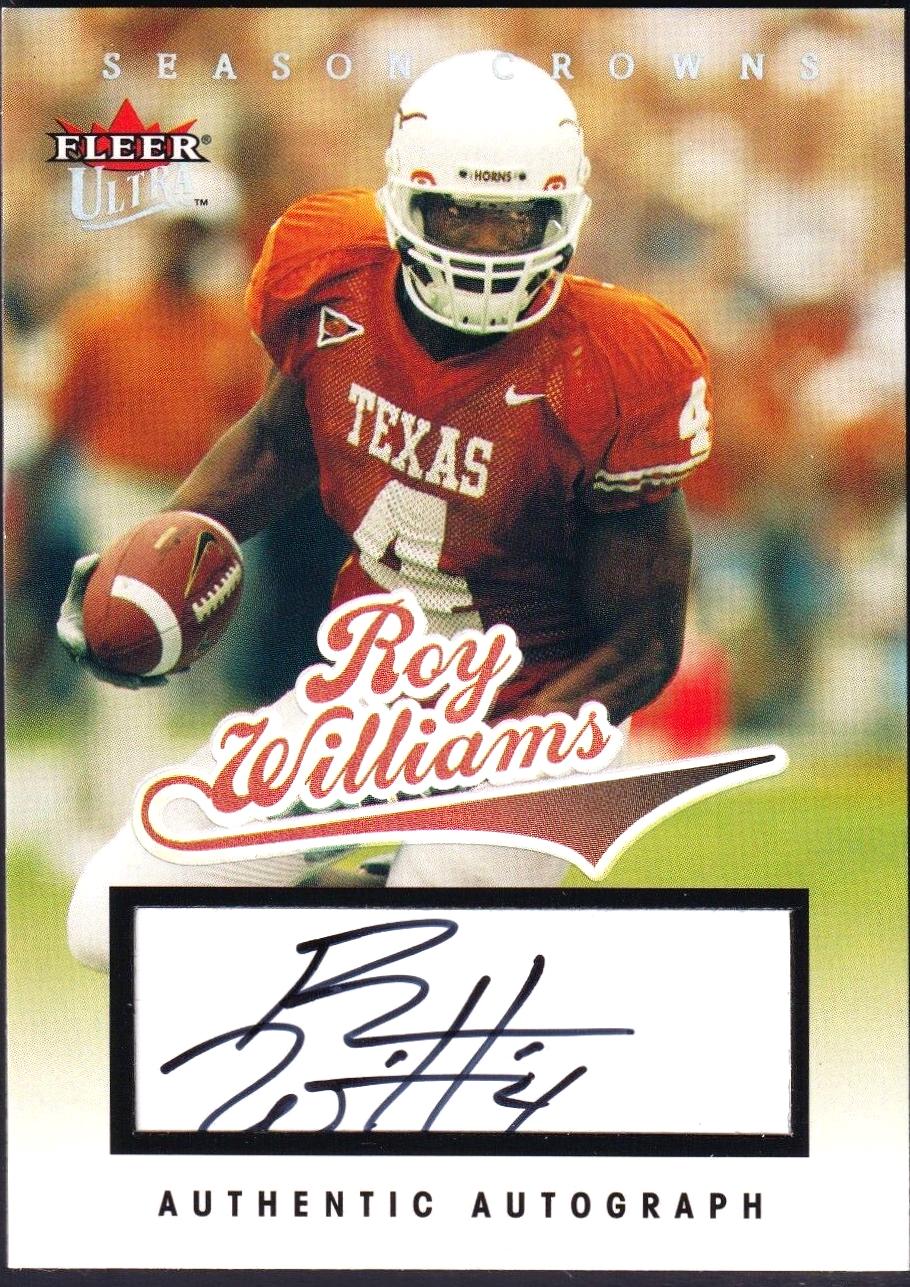 Roy Williams #9 Football Cards 2004 Ultra Season Crowns Autograph