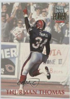 Thurman Thomas #34 Football Cards 1992 Pro Set Power