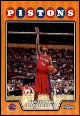 Richard Hamilton Orange Refractor #132 2008 Topps Chrome Basketball