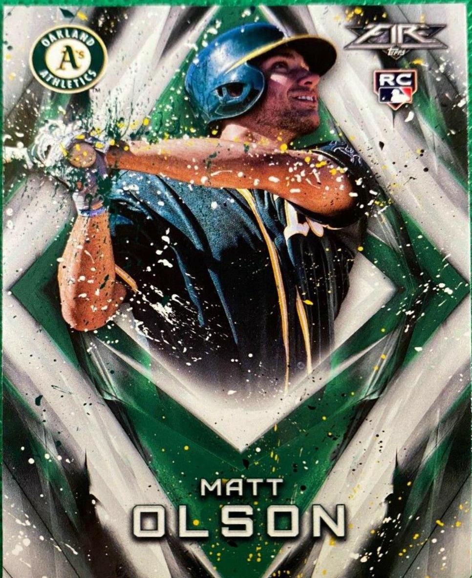 Matt Olson #3 Baseball Cards 2017 Topps Fire