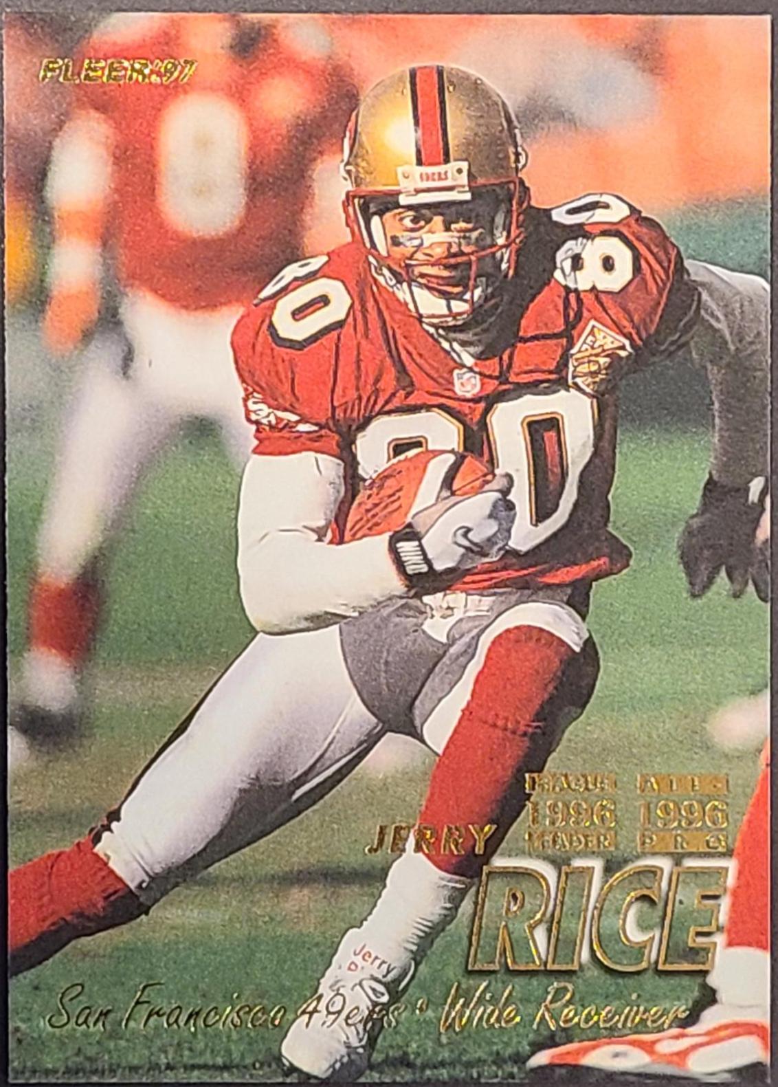 Jerry Rice #18 Football Cards 1997 Fleer