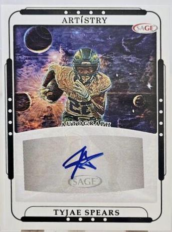 Tyjae Spears #ART-TS 2023 Sage Artistry Autographs Football