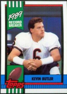Kevin Butler #4 Football Cards 1990 Topps Tiffany