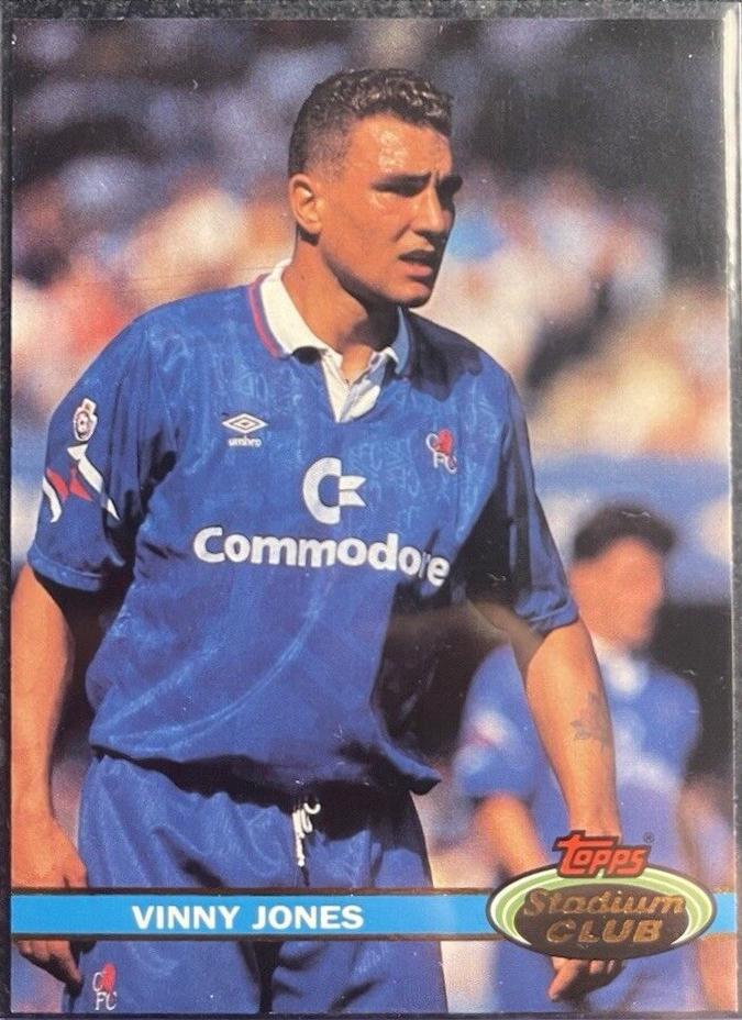 Vinnie Jones #123 Soccer Cards 1992 Topps Stadium Club