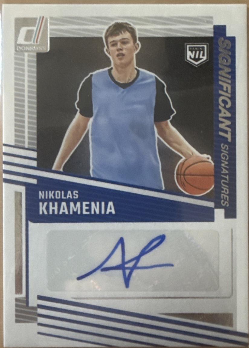 Nikolas Khamenia #50 2025 Panini Donruss Significant Signature Basketball