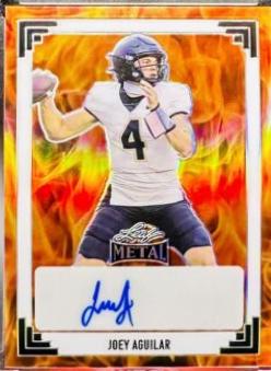 Joey Aguilar #91A-JA1 2024 Leaf Metal 1991 Autograph Football