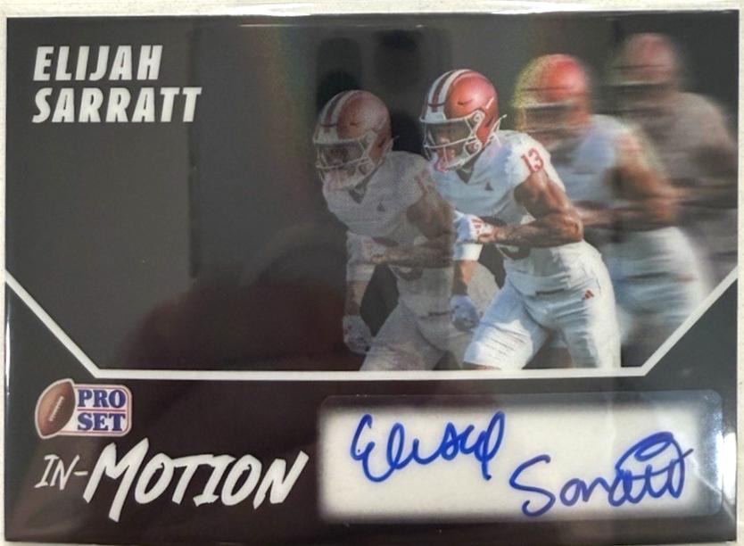 Elijah Sarratt #SM-ES1 2025 Leaf Pro Set Metal In Motion Autograph Football