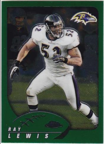 Ray Lewis #5 Football Cards 2002 Topps Chrome