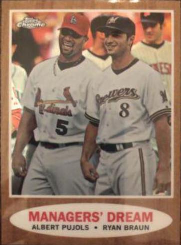 Albert Pujols, Ryan Braun #C101 Baseball Cards 2011 Topps Heritage Chrome