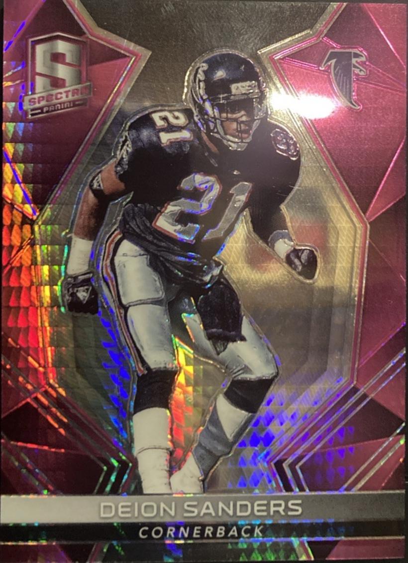 Deion Sanders [Neon Pink Die Cut] #49