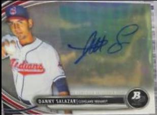 Danny Salazar #DS Baseball Cards 2013 Bowman Platinum Autograph Prospects