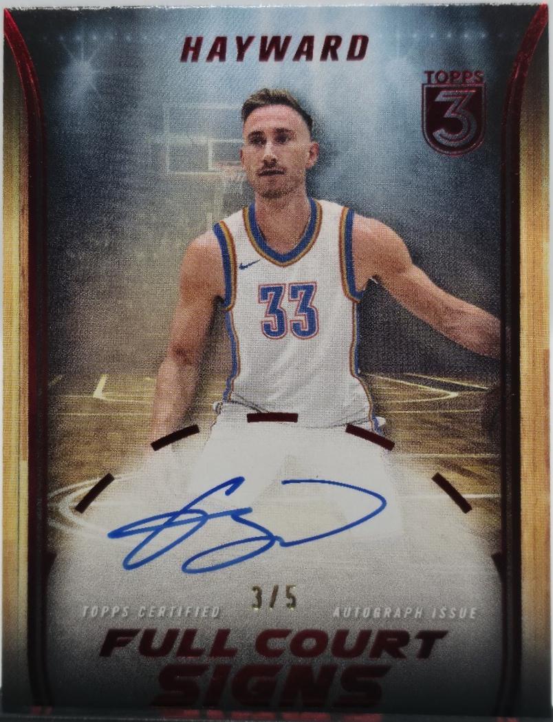 Gordon Hayward #FCS-GH 2023 Topps Three Full Court Signs Basketball