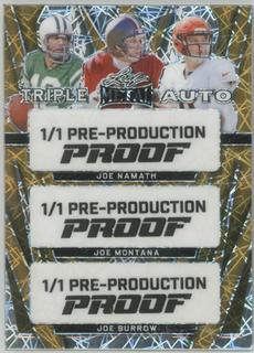 Joe Namath / Joe Montana / Joe Burrow