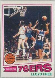 Lloyd Free #18 Basketball Cards 1977 Topps