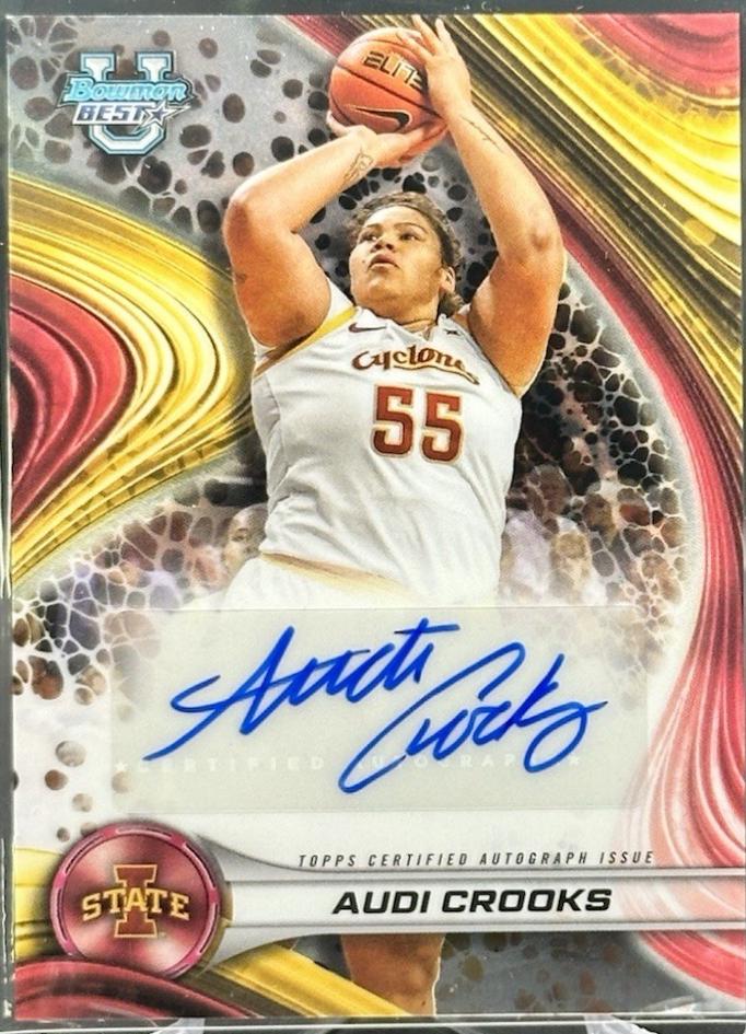 Audi Crooks #B24-AC Basketball Cards 2024 Bowman Best University Autograph