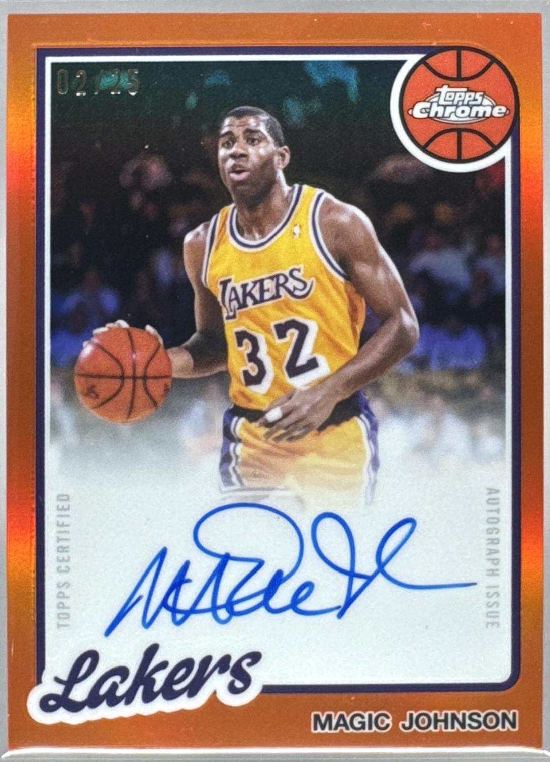 Magic Johnson #80TBA-MJ 2025 Topps Chrome Update Sapphire 1980 81 Autograph Basketball