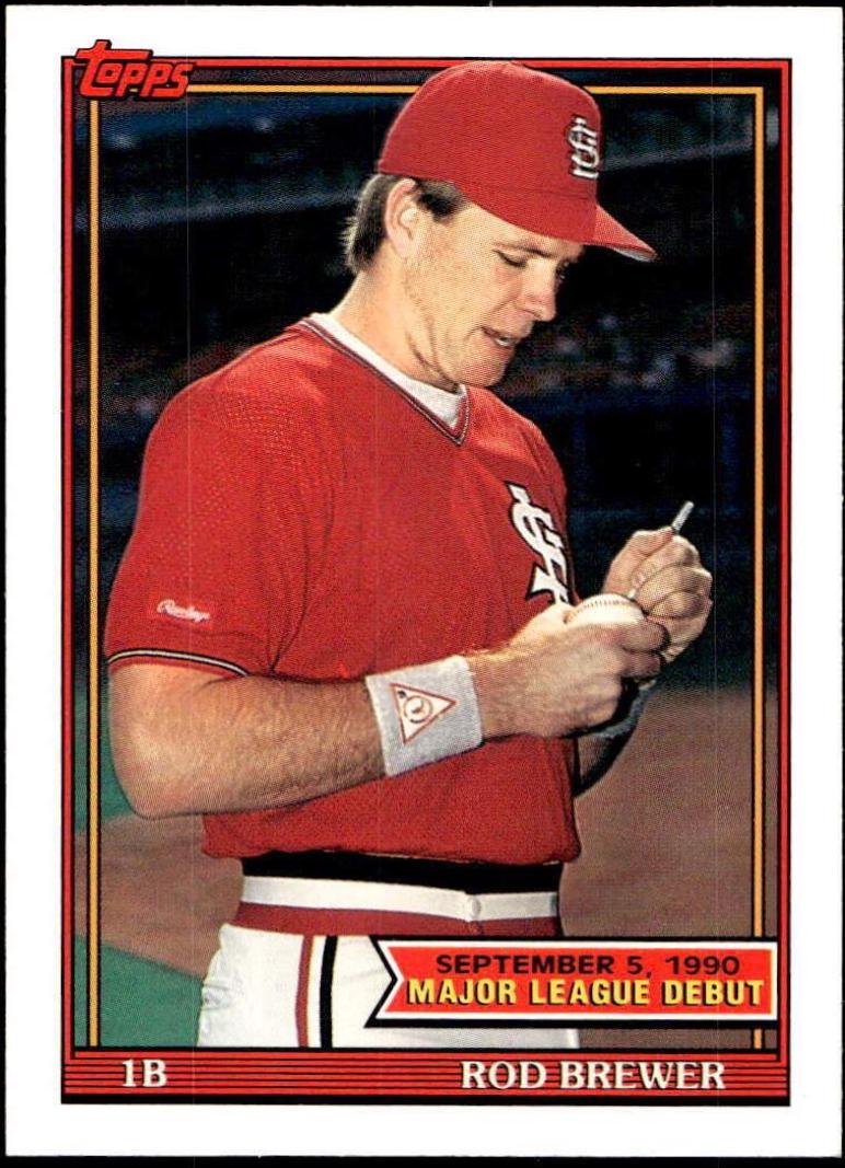Rod Brewer #21 Baseball Cards 1991 Topps '90 M.L. Debut