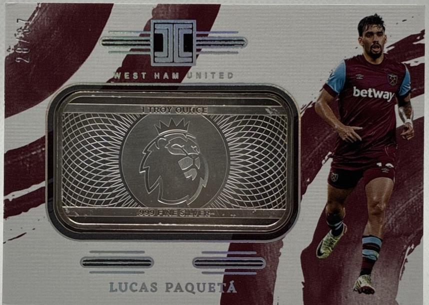 Lucas Paqueta #76 2023 Panini Impeccable Premier League Logo Silver
