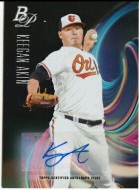 Keegan Akin #55 2018 Bowman Platinum Top Prospects Baseball