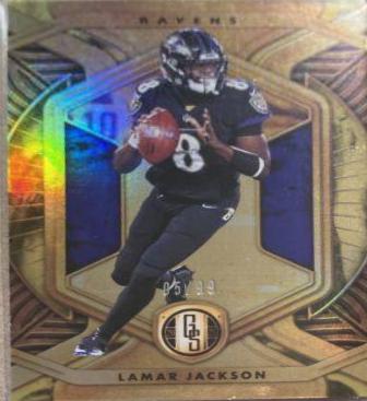 Lamar Jackson #7 Football Cards 2021 Panini Gold Standard