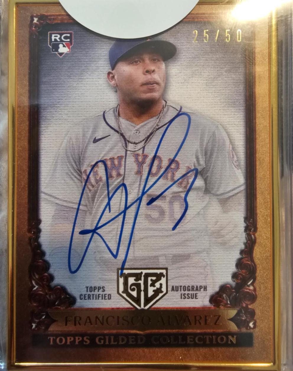 Francisco Alvarez #GOG-FA Baseball Cards 2023 Topps Gilded Collection Gallery of Gold Autographs