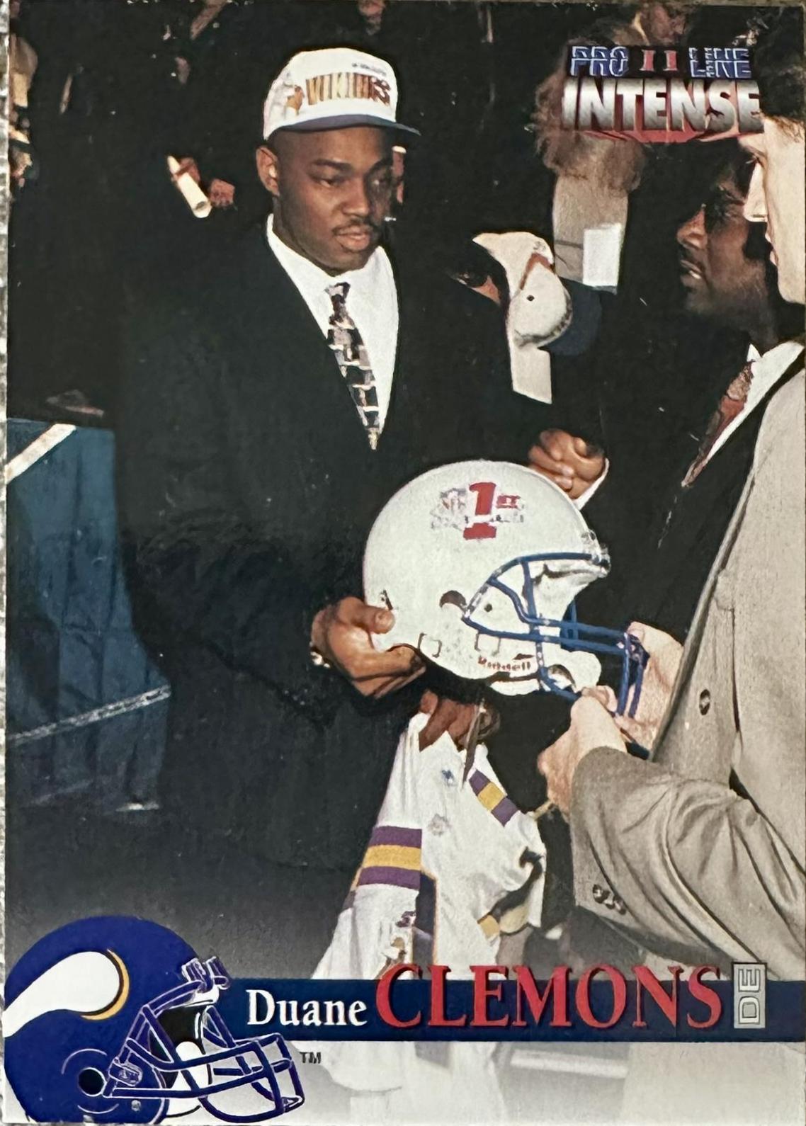 Duane Clemons #24 1996 Pro Line II Intense Football