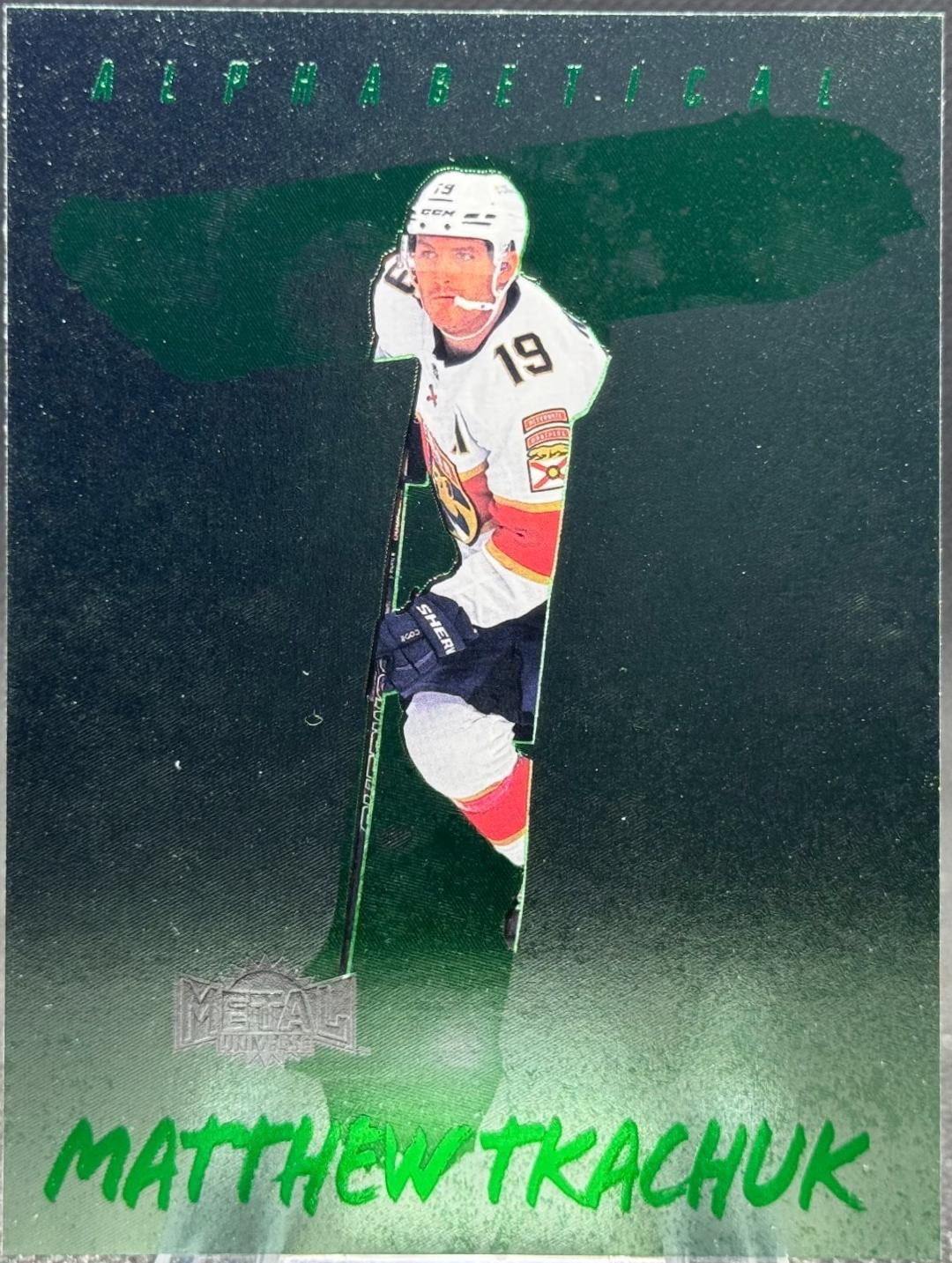 Matthew Tkachuk #A-20 Hockey Cards 2024 SkyBox Metal Universe Alphabetical
