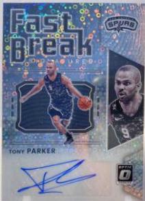 Tony Parker #FB-TPK Basketball Cards 2021 Panini Donruss Optic Fast Break Signatures