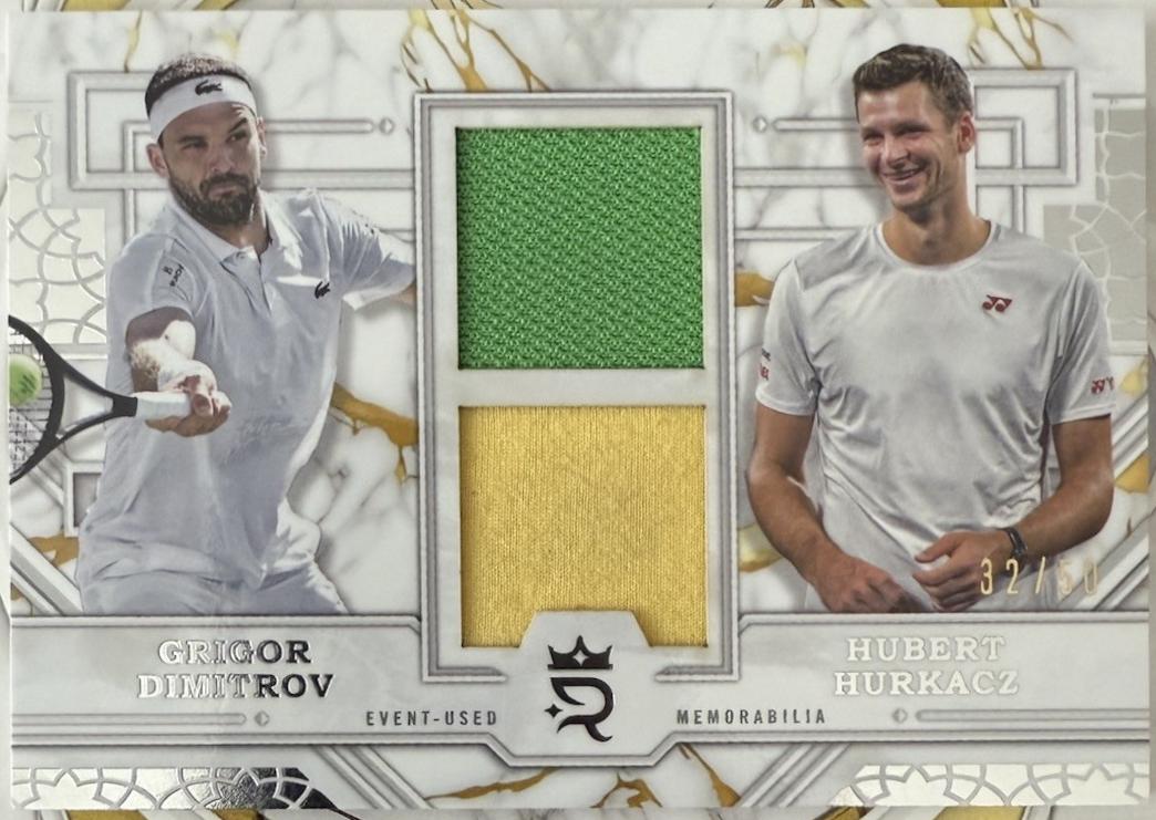 Grigor Dimitrov / Hubert Hurkacz #PSP-DH Tennis Cards 2024 Topps Royalty Prodigious Pairings Relic