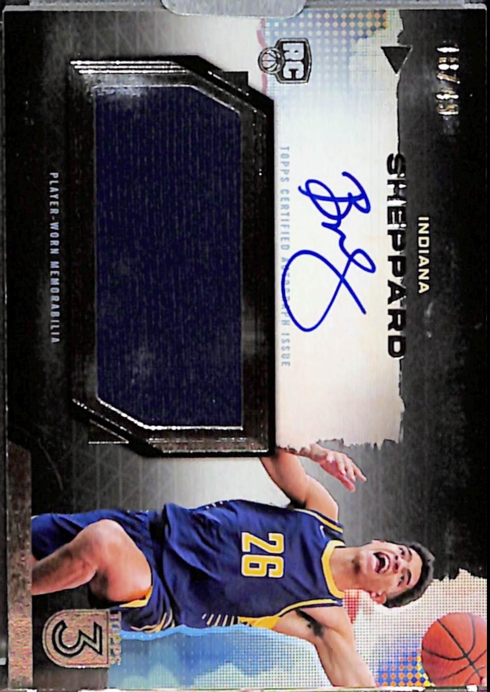 Ben Sheppard #RRA-BS Basketball Cards 2023 Topps Three Rookie Relics Autograph Prime