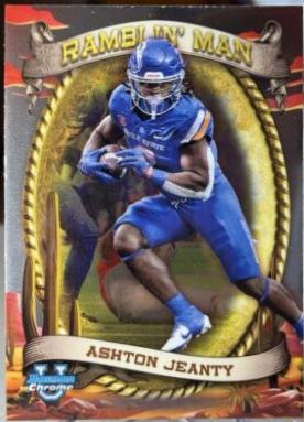 Ashton Jeanty #RM-8 Football Cards 2024 Bowman Chrome University Ramblin’ Man