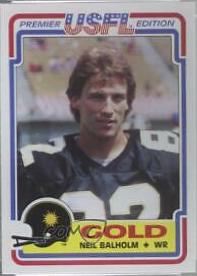 Neil Balholm #25 Football Cards 1984 Topps USFL