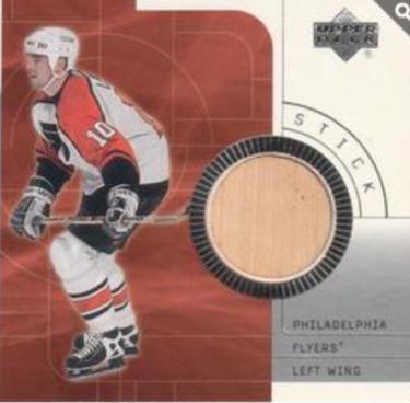 John LeClair #S-JL Hockey Cards 2001 Upper Deck Top Shelf Stick Card