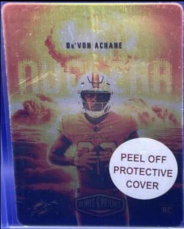 De'Von Achane #NC-13 Football Cards 2023 Panini Plates and Patches Nuclear