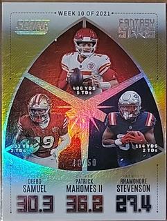 Deebo Samuel, Patrick Mahomes II, Rhamondre Stevenson