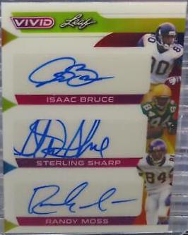 Isaac Bruce, Sterling Sharpe, Randy Moss [Prismatic White] #CT-3