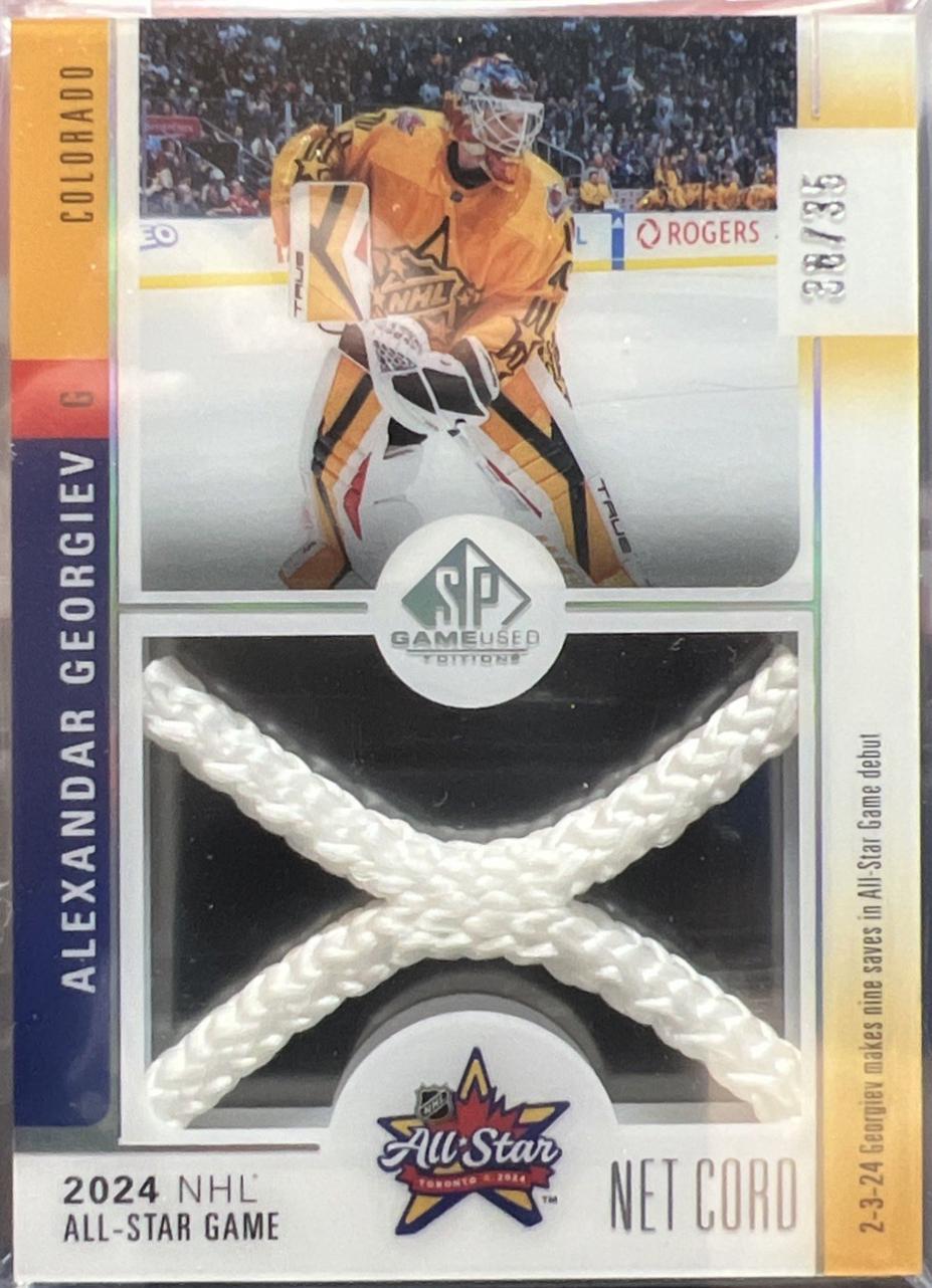 Alexandar Georgiev #ASN-AG Hockey Cards 2024 SP Game Used All-Star Game Net Cord Relic