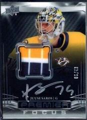 Juuse Saros #PFAP-SA Hockey Cards 2022 Upper Deck Premier Focus Auto Patch Prices