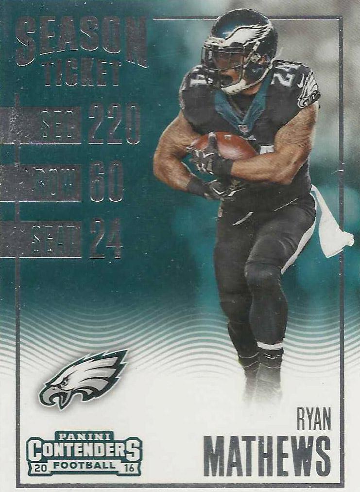 Ryan Matthews #8 Football Cards 2016 Panini Contenders