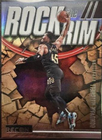 Donovan Mitchell #10 Basketball Cards 2023 Panini Recon Rock the Rim