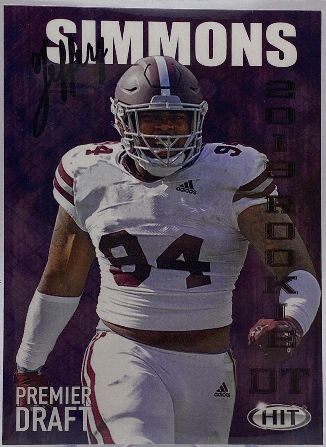 Jeffery Simmons #81 Football Cards 2019 Sage Hit